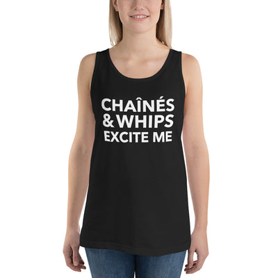 Chaînés And Whips Excite Me Unisex Tank Top