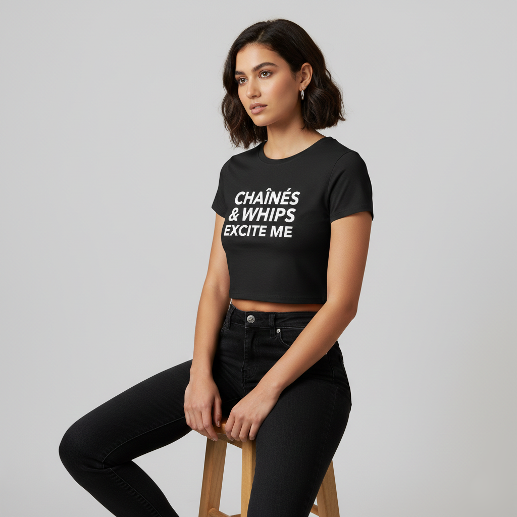 Chaînés and Whips Excite Me Crop Top