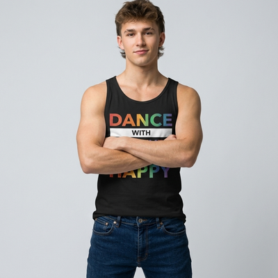 Dance With Whoever Makes You Feel Happy PRIDE EDITION Unisex Tank Top
