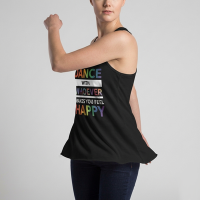 Dance with Happy PRIDE EDITION Form-Fitting Racerback Tank
