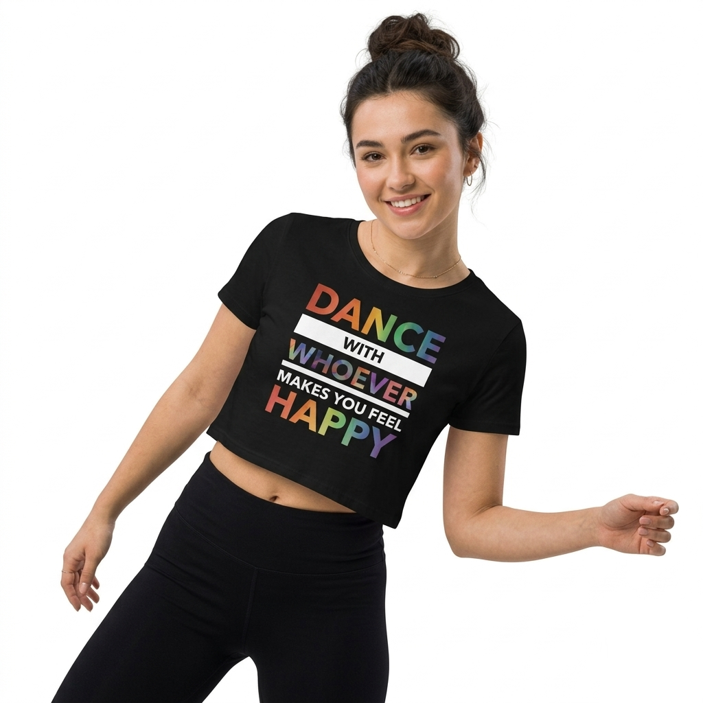 Dance With Happy PRIDE EDITION Form-Fitting Crop Top