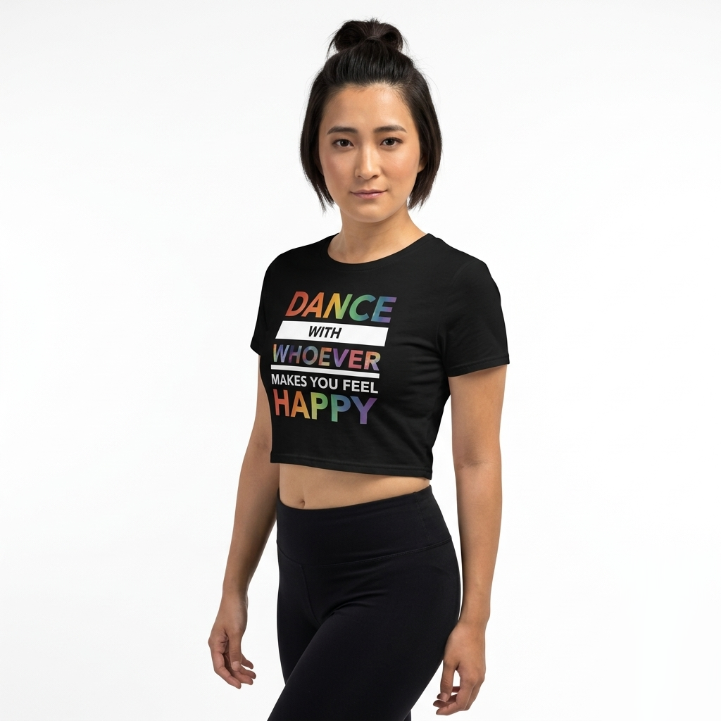 Dance With Happy PRIDE EDITION Form-Fitting Crop Top