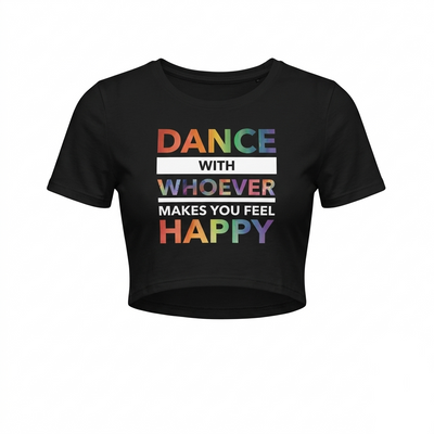 Dance With Happy PRIDE EDITION Form-Fitting Crop Top