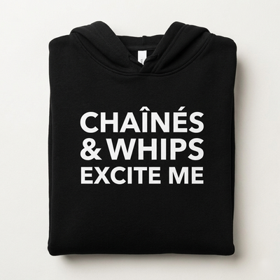 Chaînés and Whips Excite Me Crop Hoodie