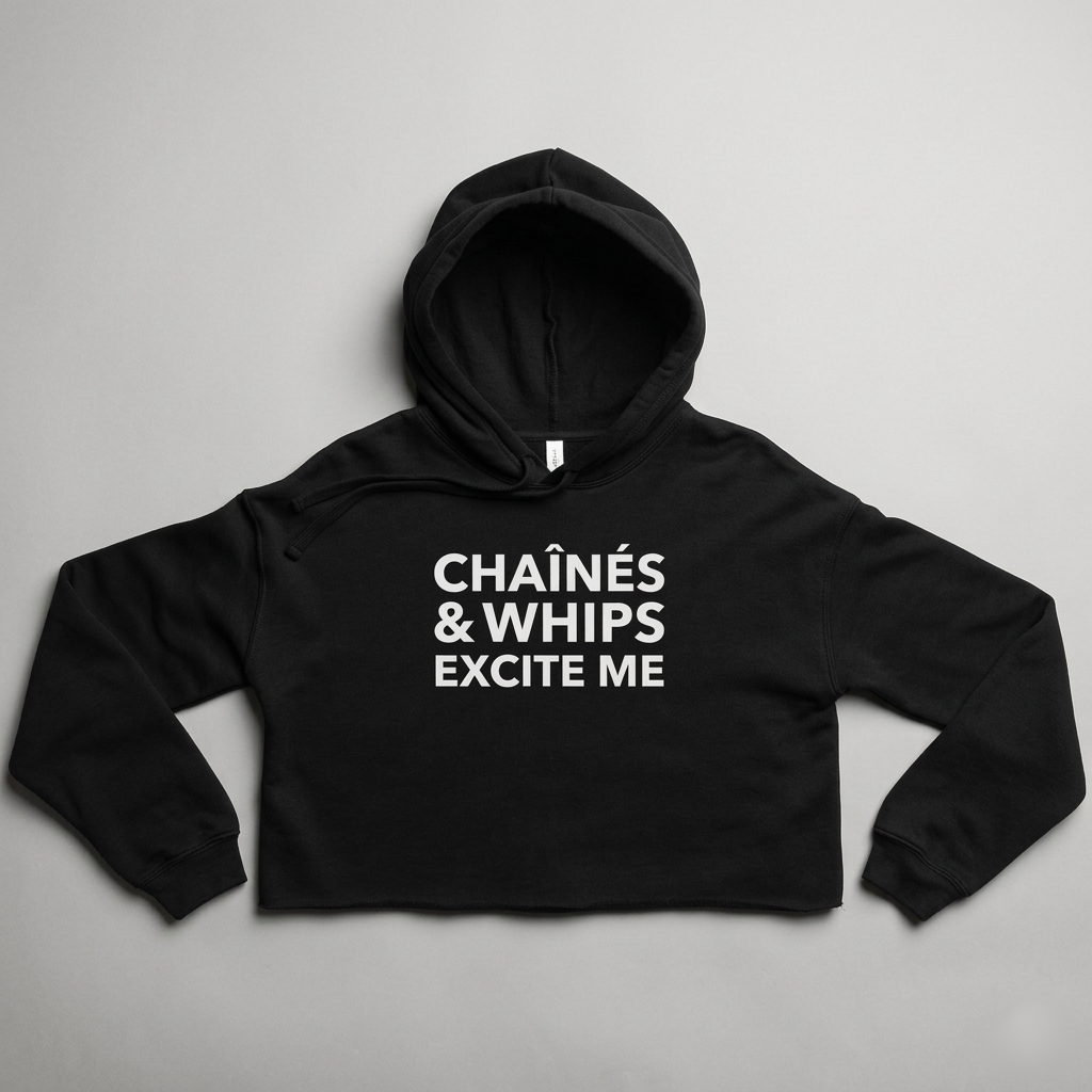 Chaînés and Whips Excite Me Crop Hoodie