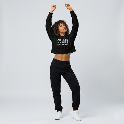 Chaînés and Whips Excite Me Crop Hoodie
