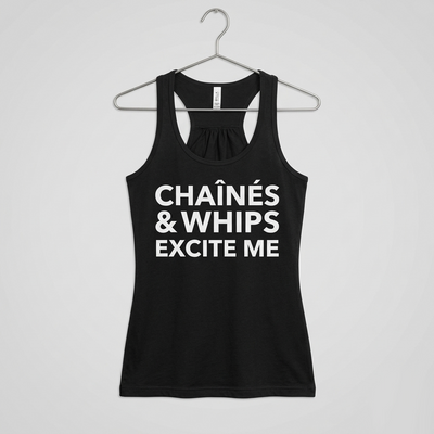 Chaînés and Whips Excite Me Form-Fitting Racerback Tank