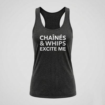 Chaînés and Whips Excite Me Form-Fitting Racerback Tank