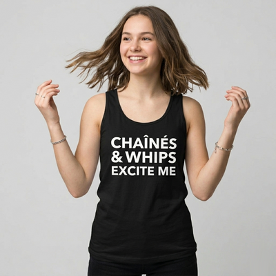 Chaînés And Whips Excite Me Unisex Tank Top