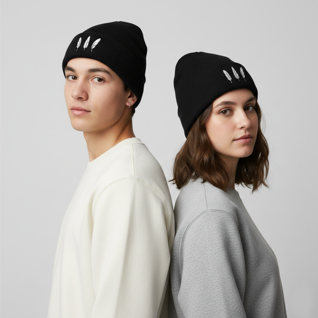 Feather Three Beanie