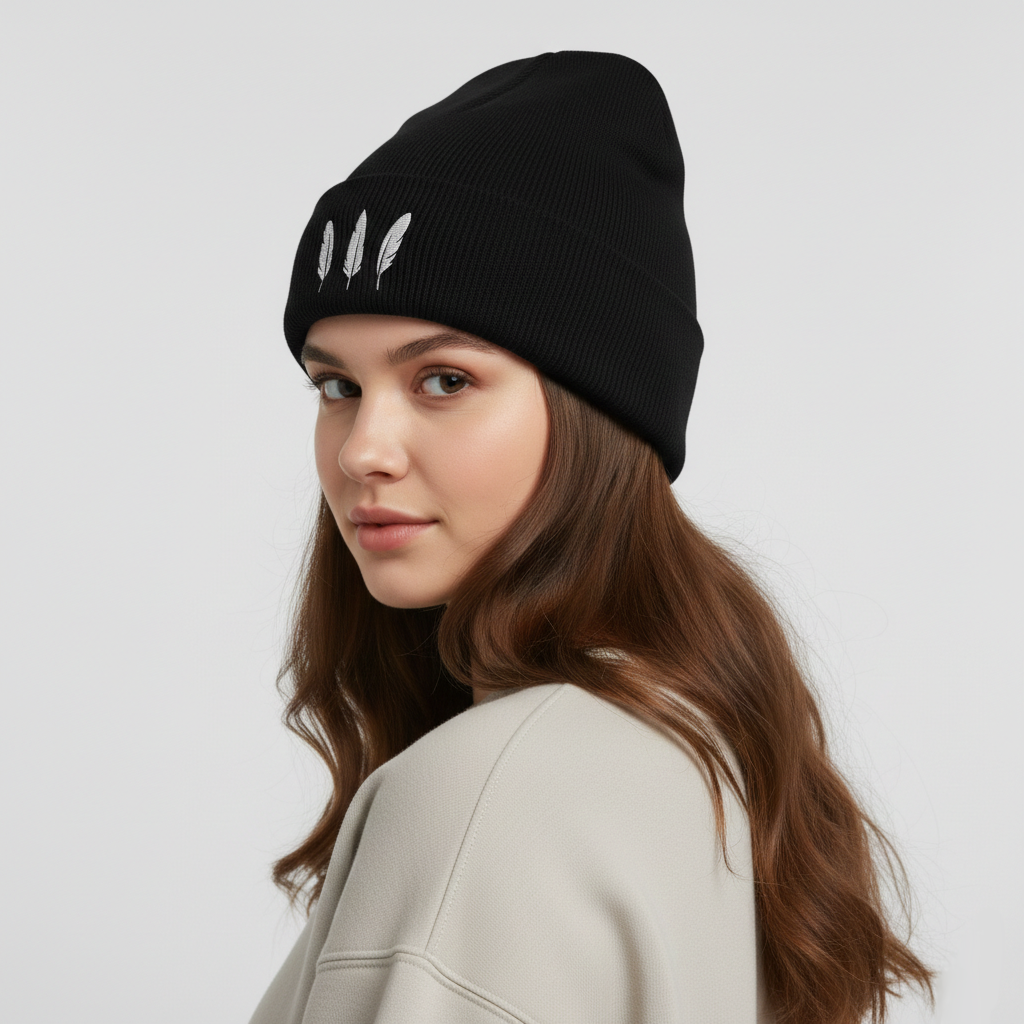 Feather Three Beanie