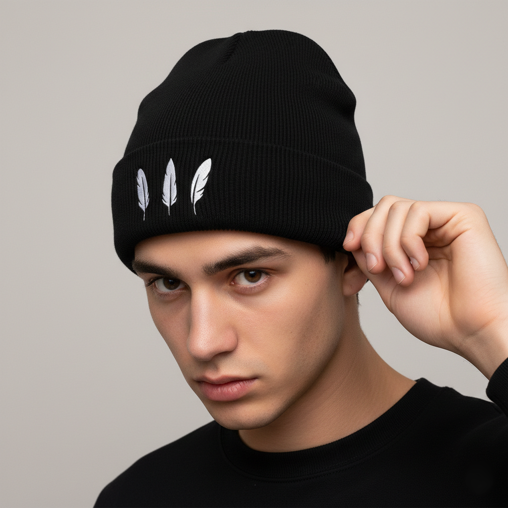 Feather Three Beanie