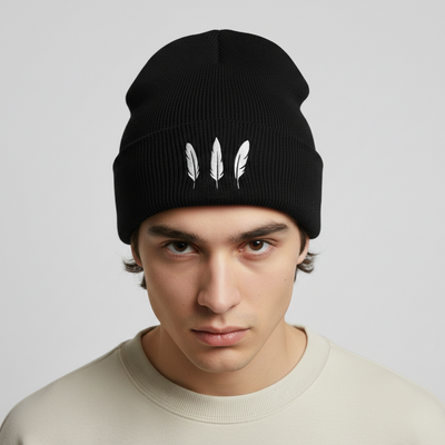 Feather Three Beanie