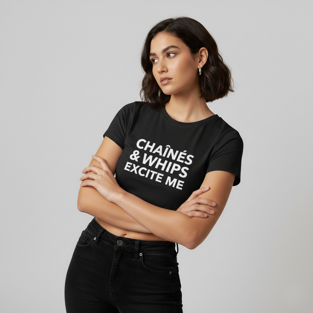 Chaînés and Whips Excite Me Crop Top