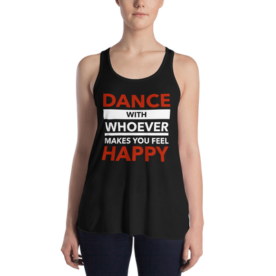 Dance with Happy Form-Fitting Racerback Tank