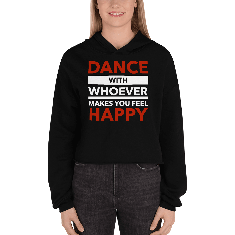Dance with Happy Unisex Crop Hoodie