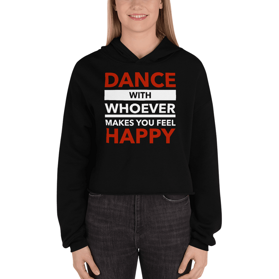 Dance with Happy Unisex Crop Hoodie