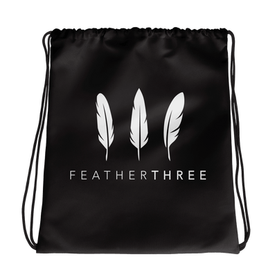 Feather Three Drawstring Bag