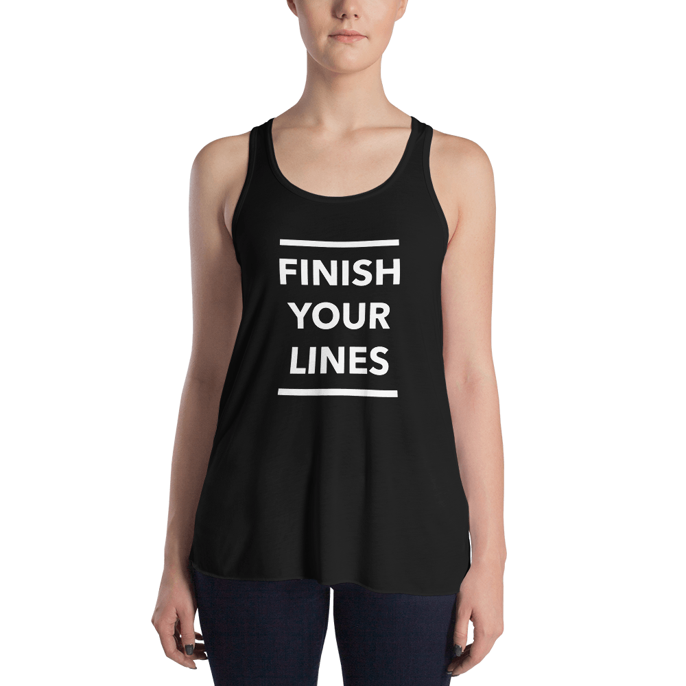 Finish Your Lines Form-Fitting Racerback Tank