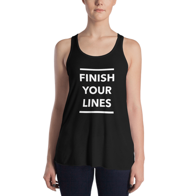 Finish Your Lines Form-Fitting Racerback Tank