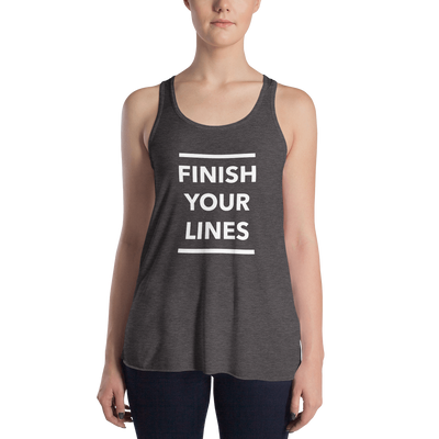 Finish Your Lines Form-Fitting Racerback Tank