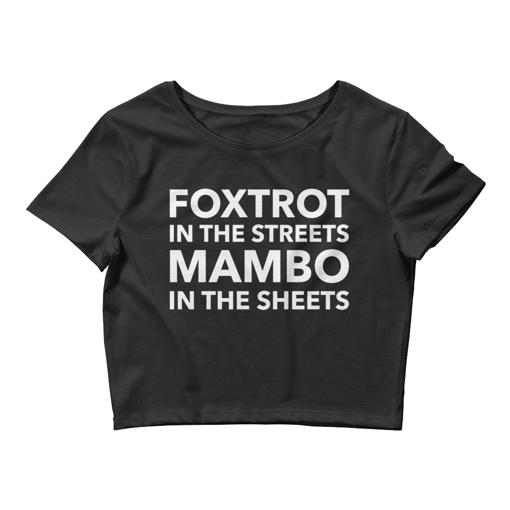 Foxtrot and Mambo Sheets Form-Fitting Crop-Top