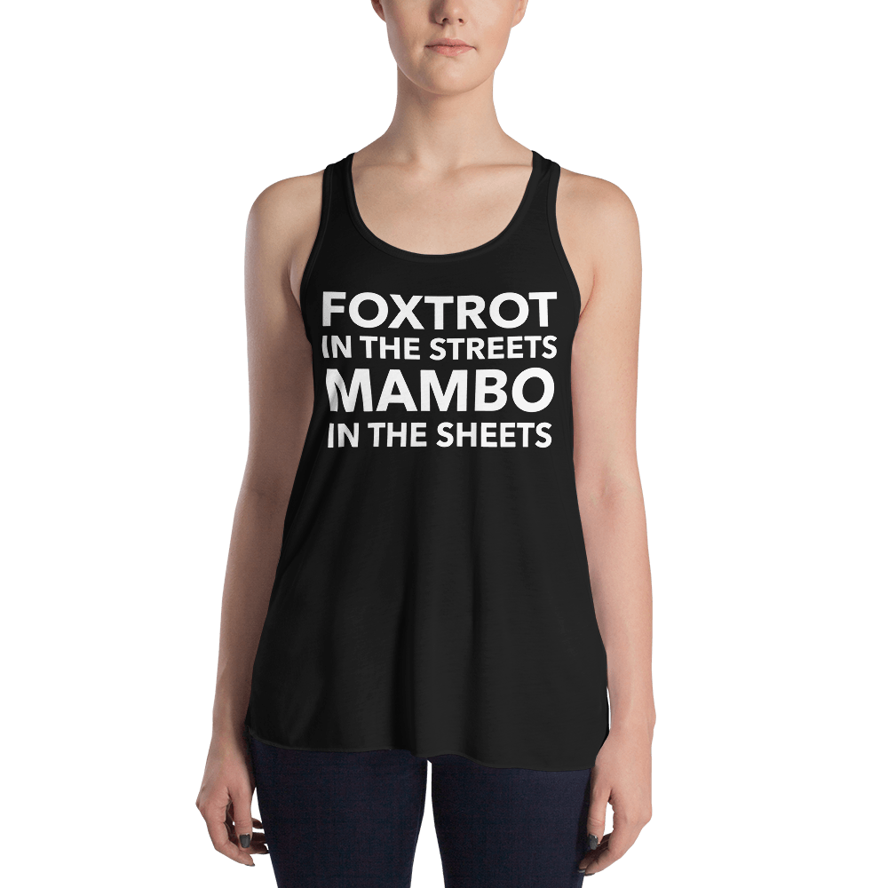 Foxtrot and Mambo Sheets Form-Fitting Racerback Tank