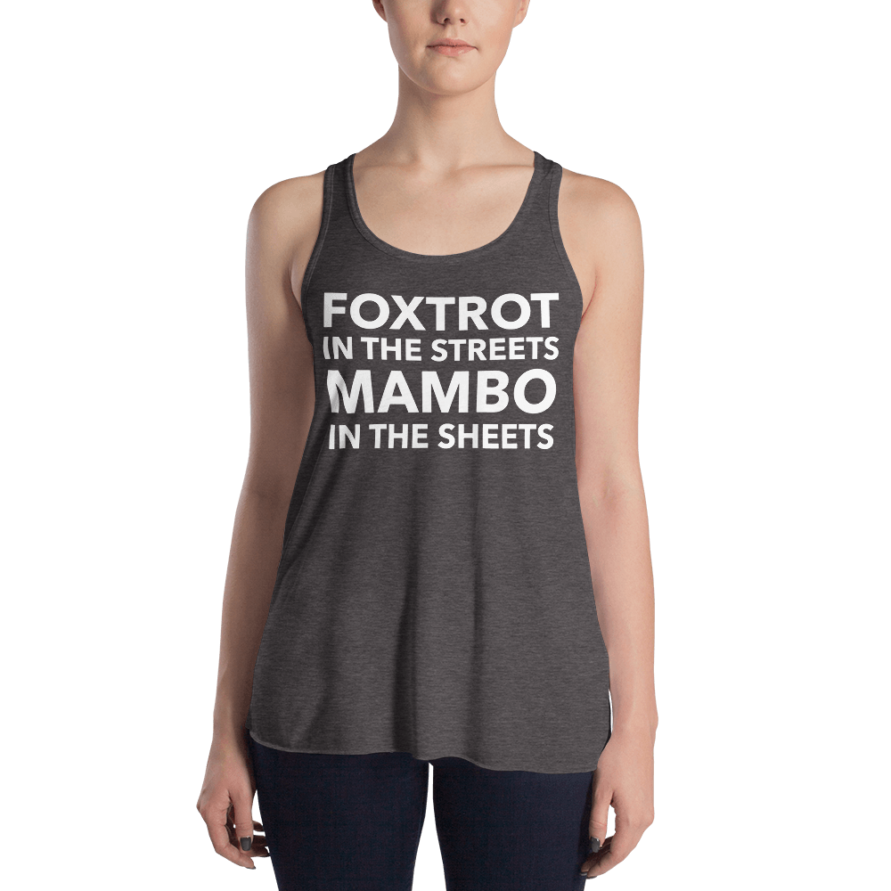 Foxtrot and Mambo Sheets Form-Fitting Racerback Tank
