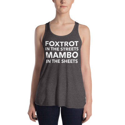Foxtrot and Mambo Sheets Form-Fitting Racerback Tank