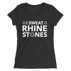 I Sweat Rhinestones Form-Fitting T-Shirt