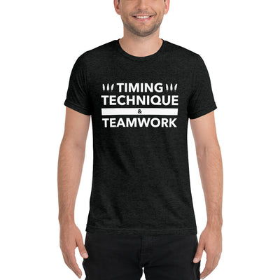 Timing, Technique, and Teamwork Unisex T-Shirt