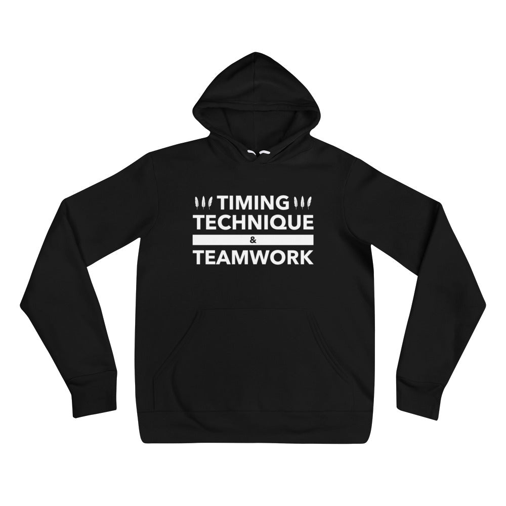 Timing, Technique, and Teamwork Unisex Hoodie