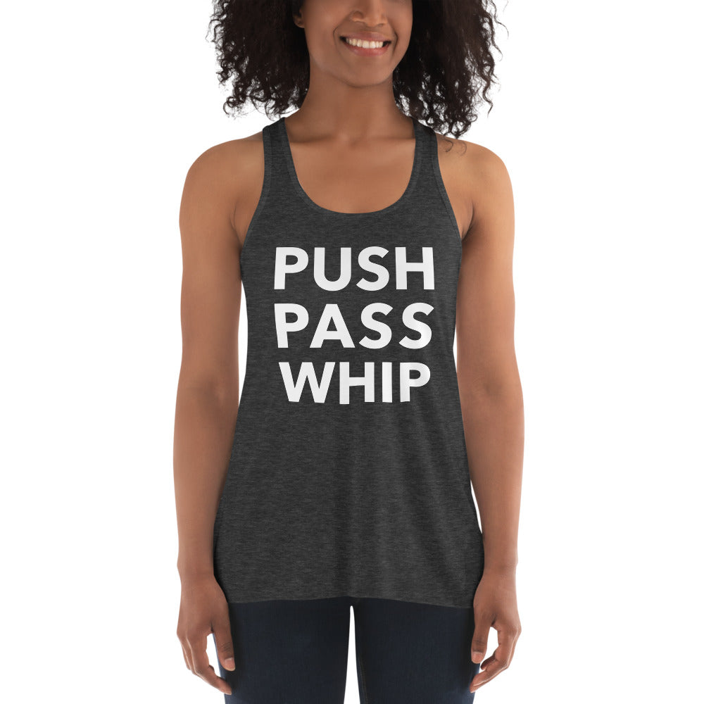 Push Pass Whip Form-Fitting Racerback Tank