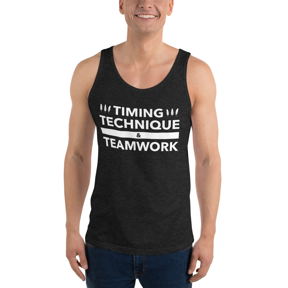 Timing, Technique, and Teamwork Unisex Tank Top