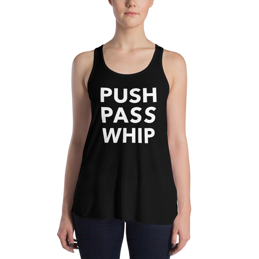 Push Pass Whip Form-Fitting Racerback Tank