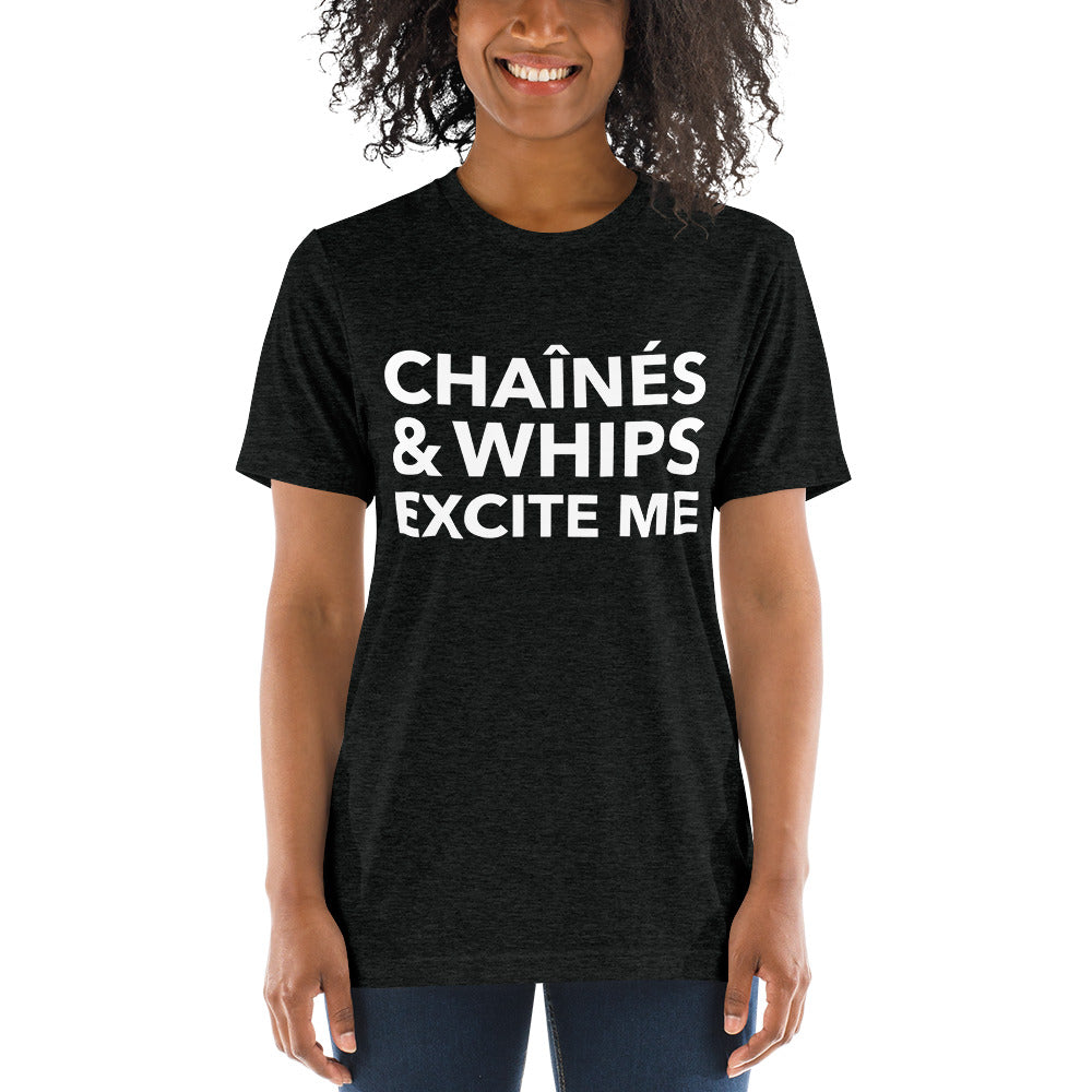 Chaînés and Whips Excite Me Unisex T-Shirt