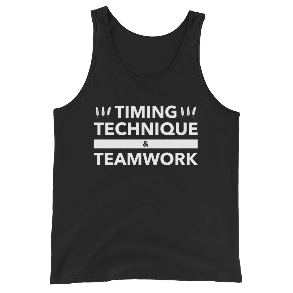 Timing, Technique, and Teamwork Unisex Tank Top