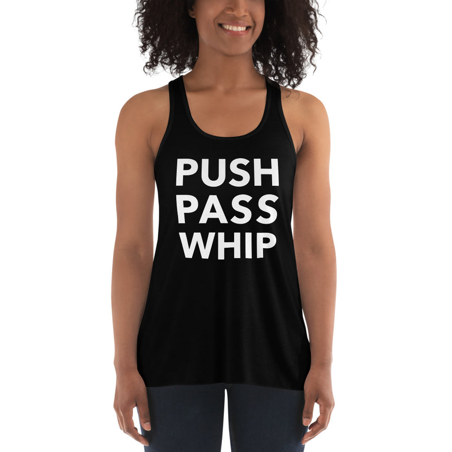 Push Pass Whip Form-Fitting Racerback Tank