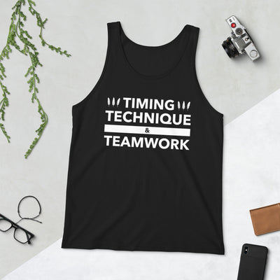 Timing, Technique, and Teamwork Unisex Tank Top