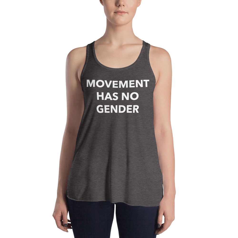 Movement Has No Gender Form-Fitting Racerback Tank