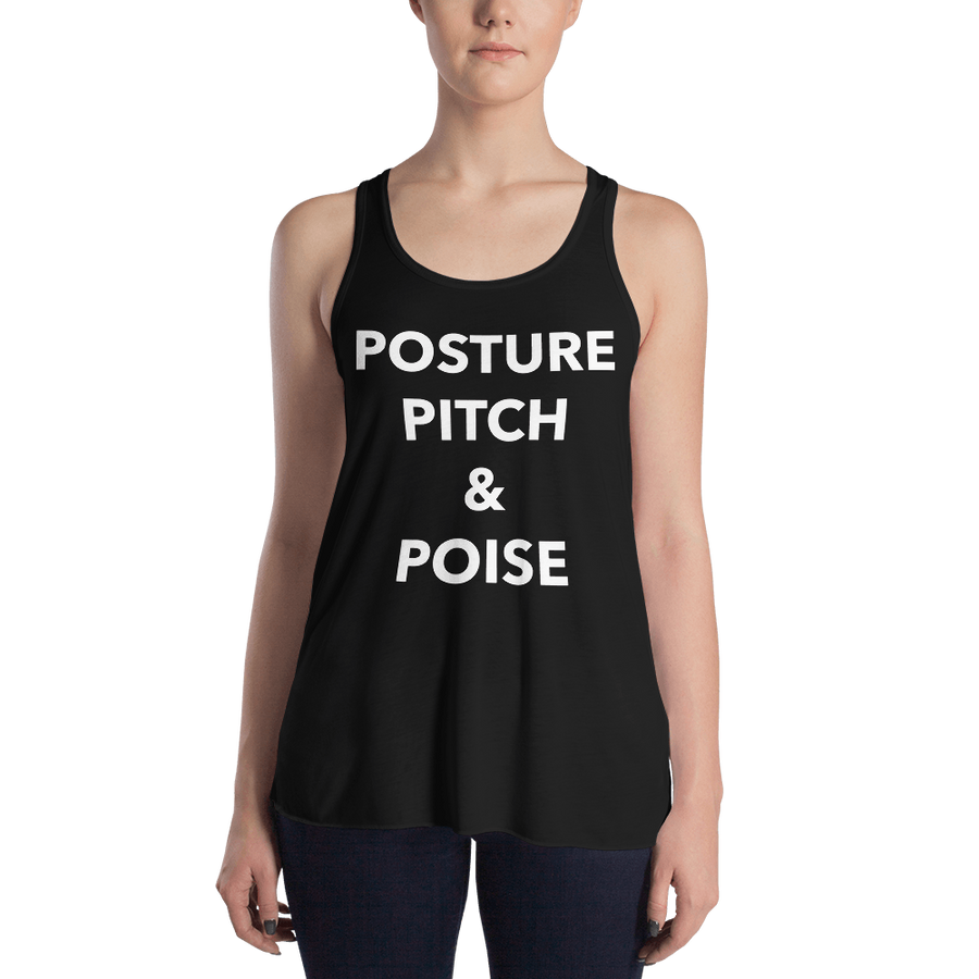 Posture, Pitch, & Poise Form-Fitting Racerback Tank