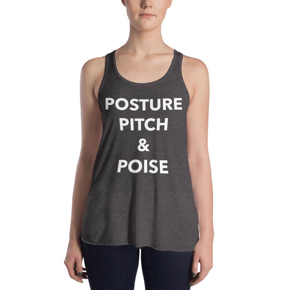 Posture, Pitch, & Poise Form-Fitting Racerback Tank