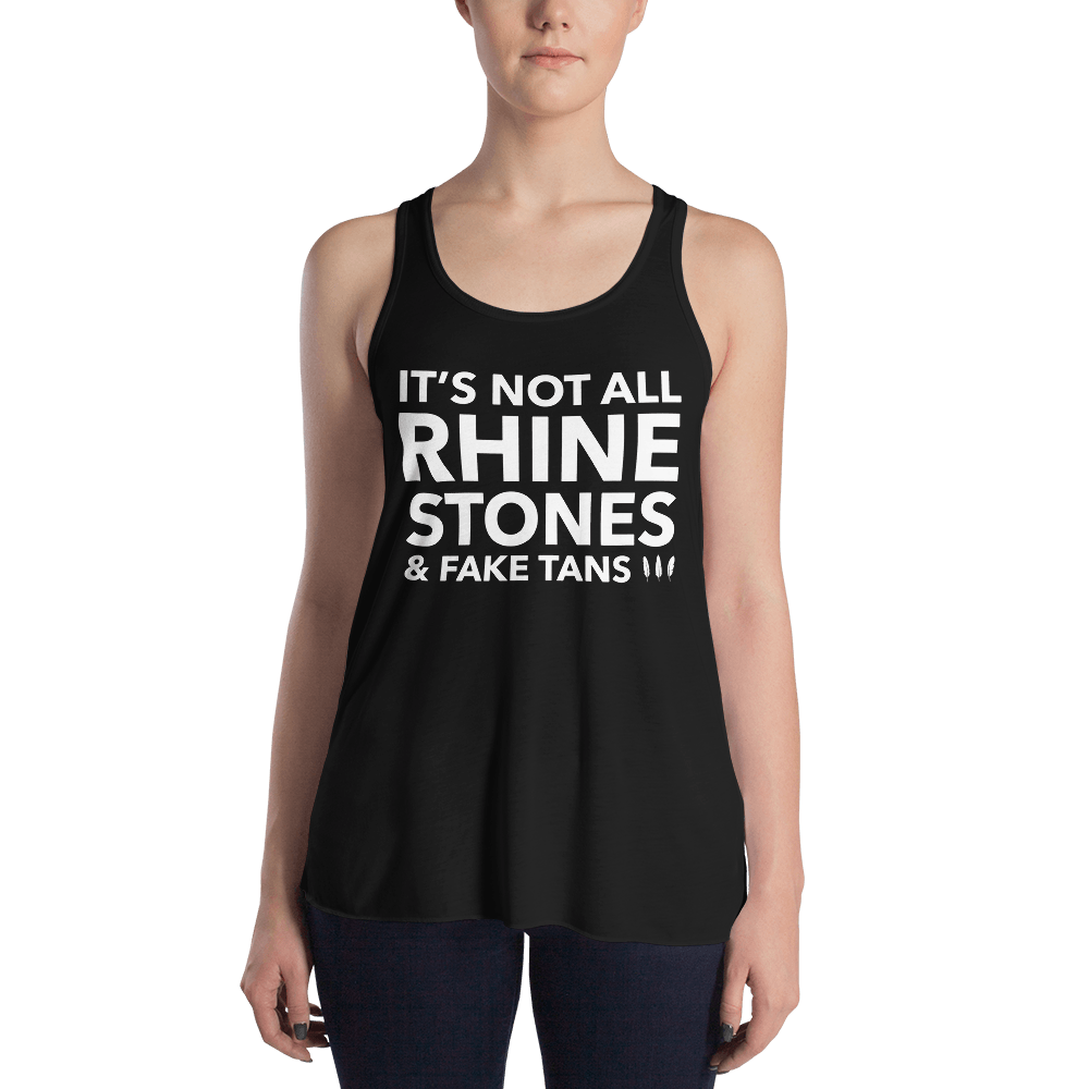 Rhinestones and Fake Tans Form-Fitting Racerback Tank