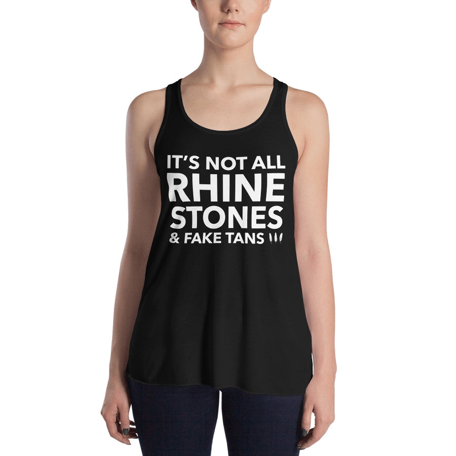 Rhinestones and Fake Tans Form-Fitting Racerback Tank