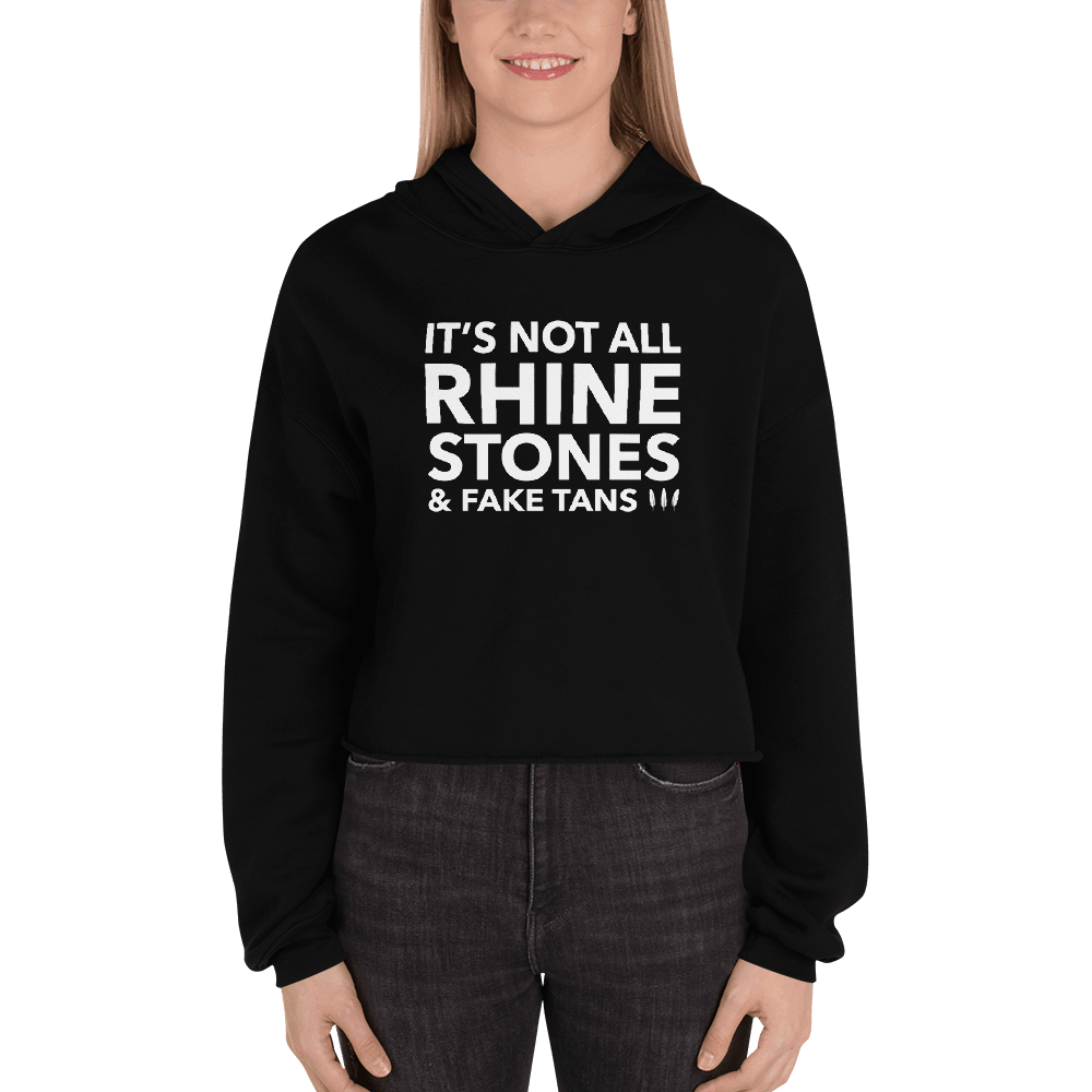 Rhinestones and Fake Tans Unisex Crop Hoodie