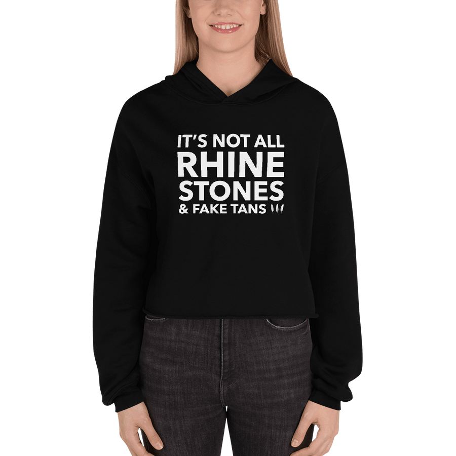 Rhinestones and Fake Tans Unisex Crop Hoodie