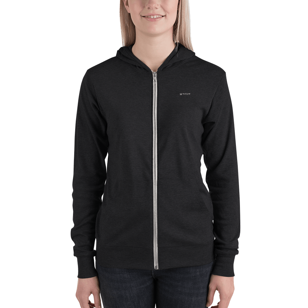 Smooth Round Unisex Zip Hoodie
