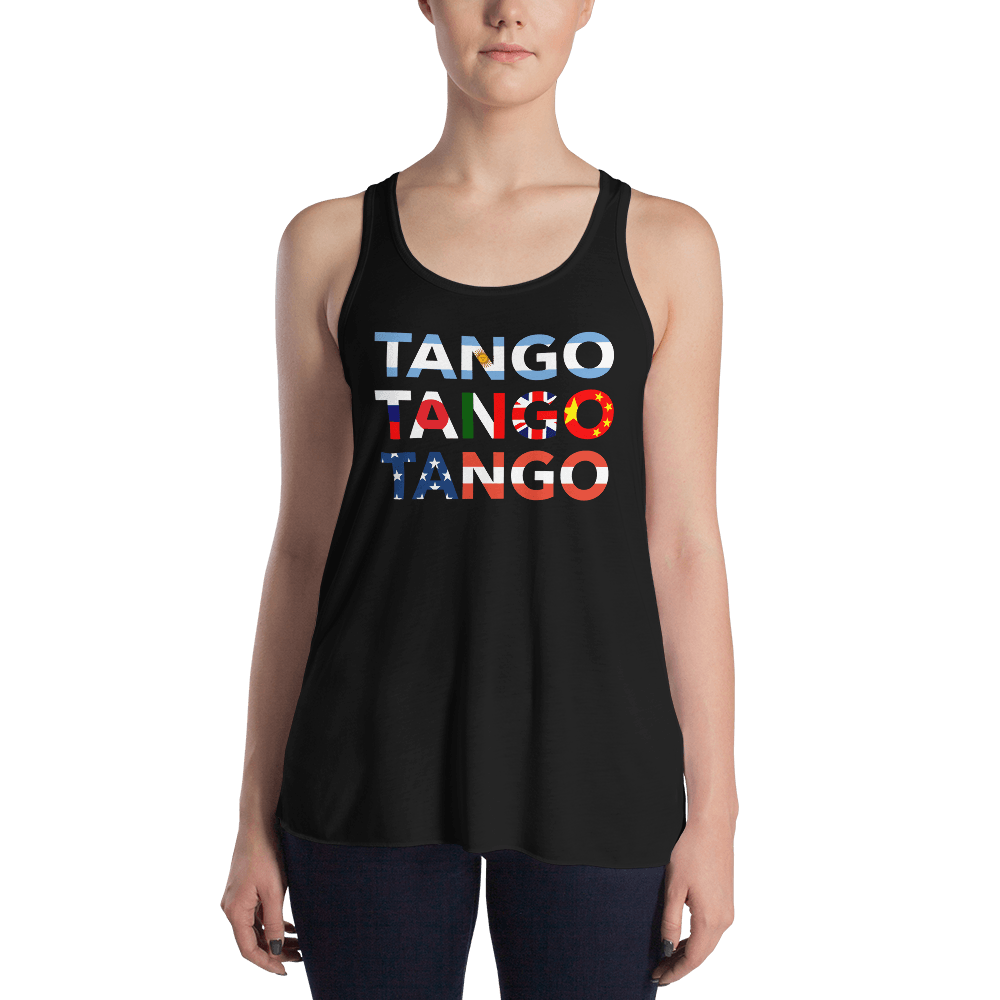 Three Tangos Form-Fitting Racerback Tank