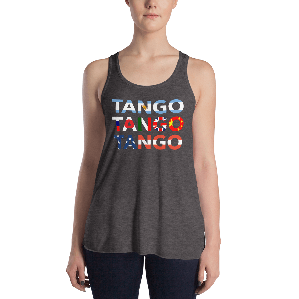 Three Tangos Form-Fitting Racerback Tank