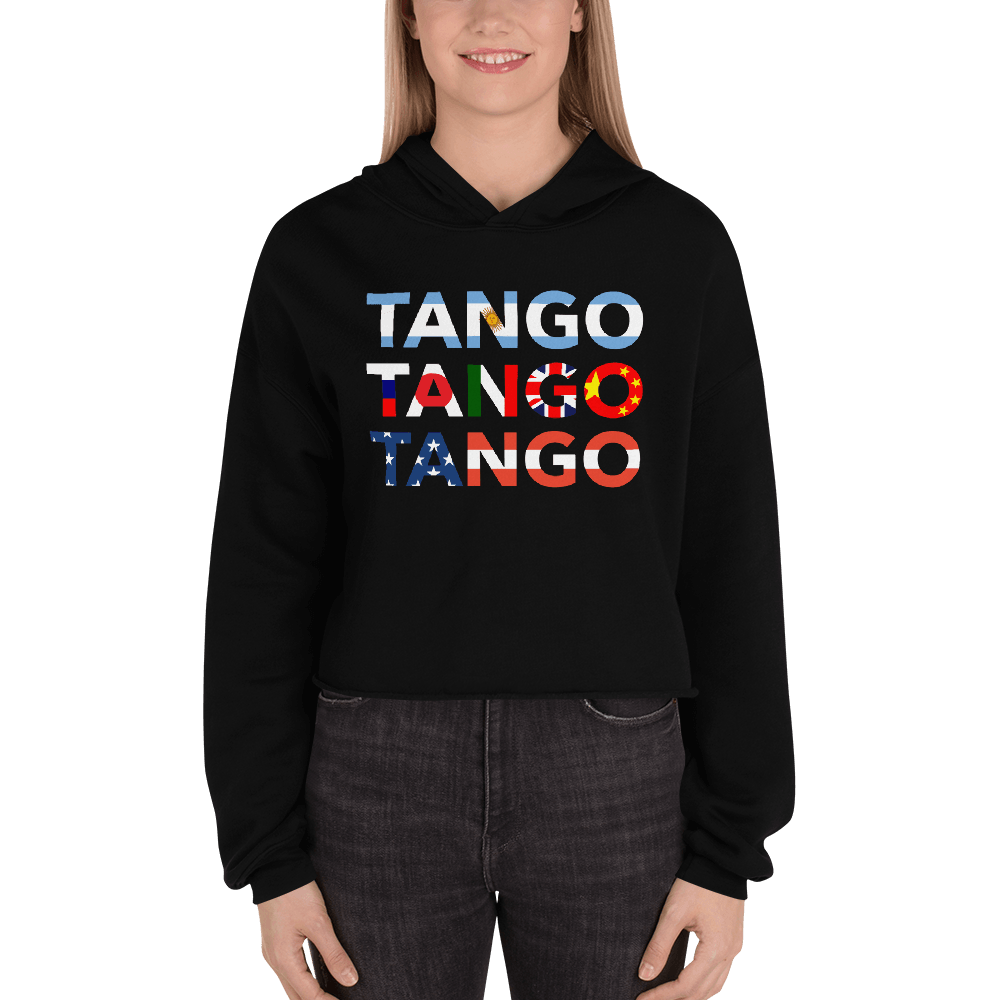 Three Tangos Unisex Crop Hoodie